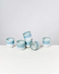 Motel a Miio 6 Teilige Sets^Alcachofra 6Er Set Becher Klein Grunblau