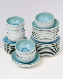 Motel a Miio Geschirr Sets^Alcachofra Grunblau - 40 Teiliges Set