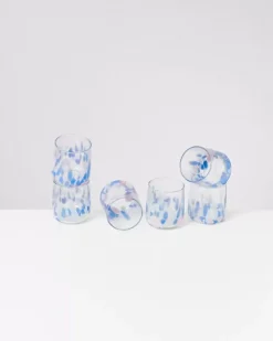 Motel a Miio Gläser^Alegria 6Er Set Glas Klein Big Drops Blau