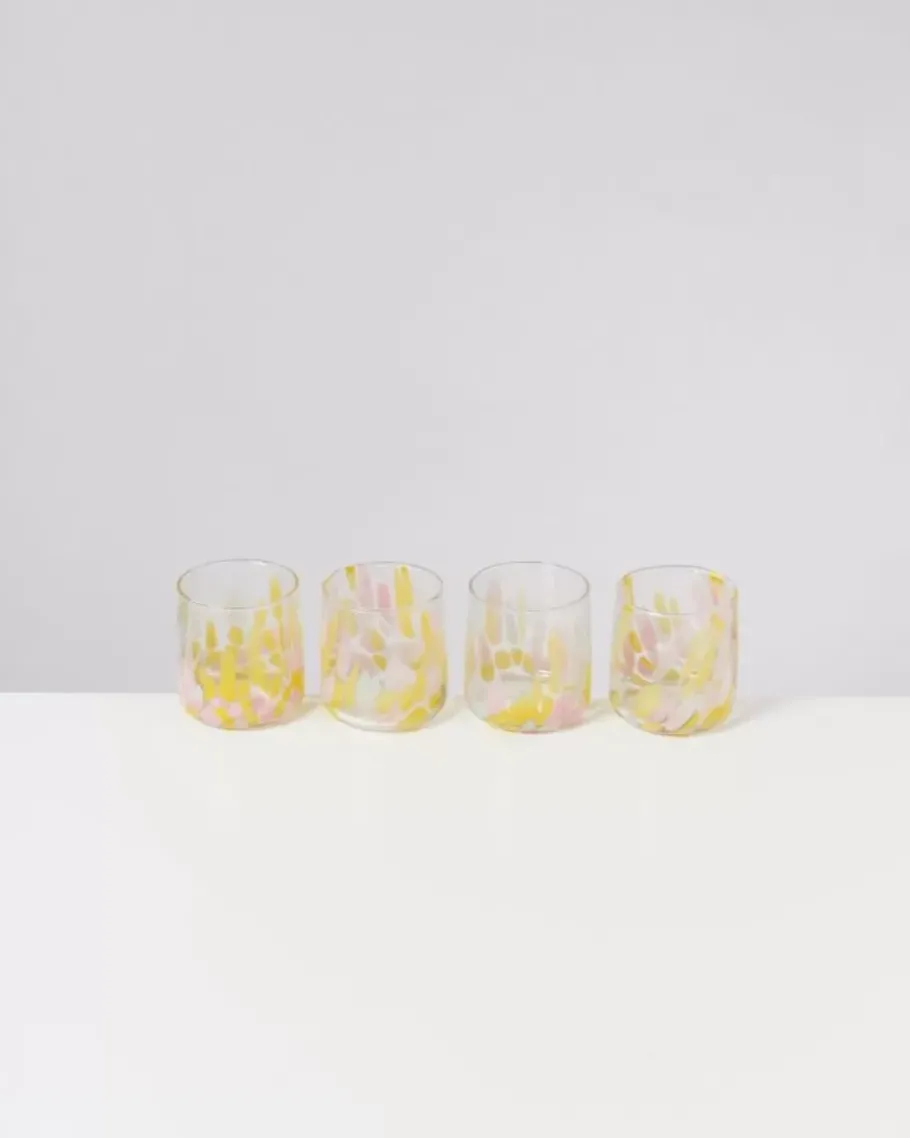 Motel a Miio Gläser^Alegria Glas Klein Big Drops Rosa Gelb