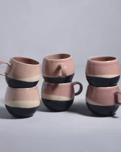 Motel a Miio Tassen & Becher^Bica 6Er Set Tasse Gros Pink Navy Cream