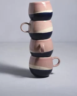 Motel a Miio Tassen & Becher^Bica 4Er Set Tasse Gros Pink Navy Cream