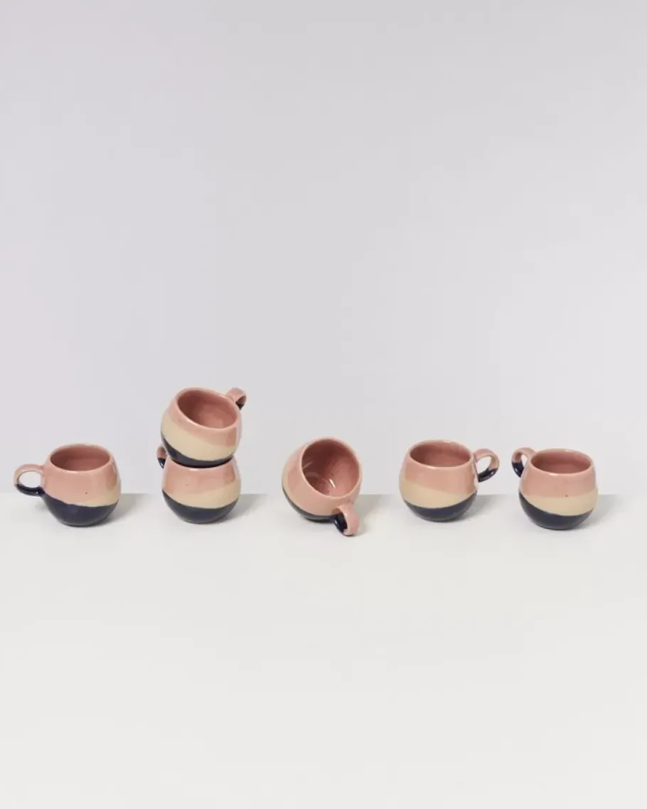 Motel a Miio Espressotassen^Bica Espressotasse Pink Navy Cream