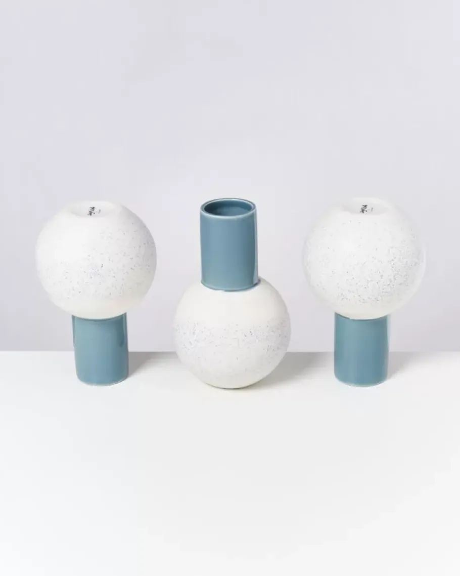Motel a Miio Bola M^Bola Vase M Graublau Gesprenkelt