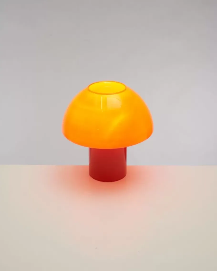 Motel a Miio Lampen^Cogumelo Glaslampe Orange Rot