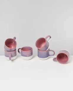 Motel a Miio 6 Teilige Sets^Coimbra 6Er Set Tasse Gros Lila Rosa