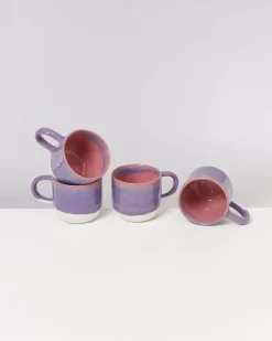 Motel a Miio 4 Teilige Sets^Coimbra 4Er Set Teetasse Lila Rosa
