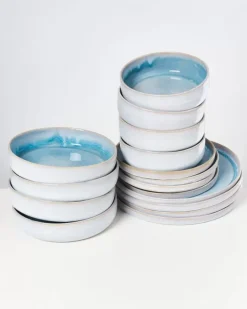 Motel a Miio Geschirr Sets^Cordoama Aqua - 16 Teiliges Set