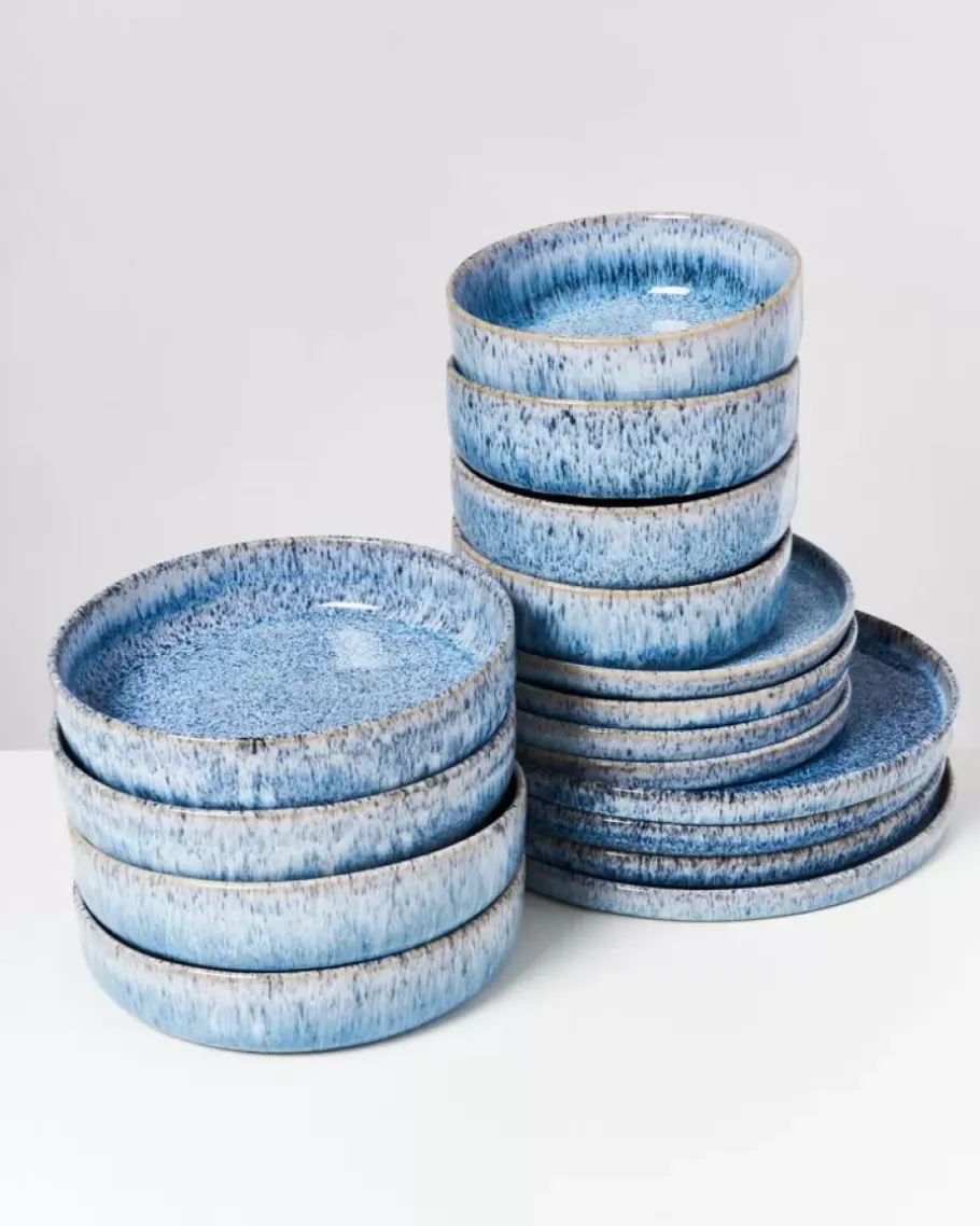 Motel a Miio Geschirr Sets^Cordoama Blau Gesprenkelt - 16 Teiliges Set