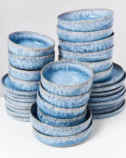 Motel a Miio 32 Teilige Sets^Cordoama Blau Gesprenkelt - 32 Teiliges Set