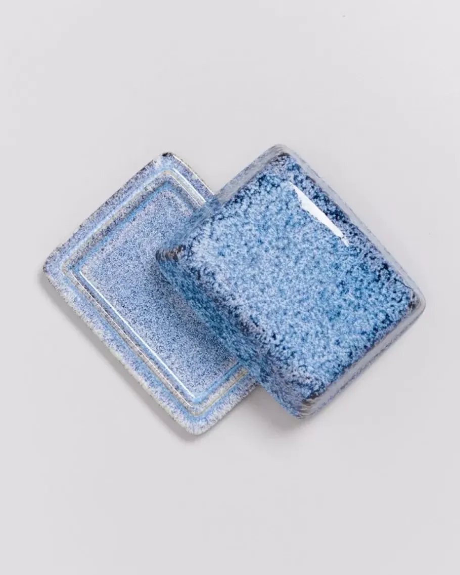 Motel a Miio Butterdosen^Cordoama Butterdose Blau Gesprenkelt