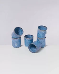Motel a Miio 6 Teilige Sets^Cordoama 6Er Set Becher Gros Blau Gesprenkelt