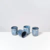 Motel a Miio 4 Teilige Sets^Cordoama 4Er Set Becher Klein Blau Gesprenkelt