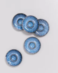 Motel a Miio Eierbecher^Cordoama 6Er Set Eierbecher Blau Gesprenkelt