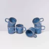 Motel a Miio Tassen & Becher^Cordoama 6Er Set Tasse Gros Blau Gesprenkelt