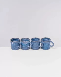 Motel a Miio Tassen & Becher Sets^Cordoama 4Er Set Tasse Gros Blau Gesprenkelt