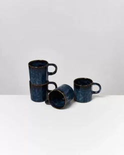 Motel a Miio 4 Teilige Sets^Cordoama 4Er Set Tasse Gros Dunkelblau