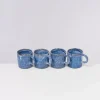 Motel a Miio 4 Teilige Sets^Cordoama 4Er Set Tasse Gros Blau Gesprenkelt