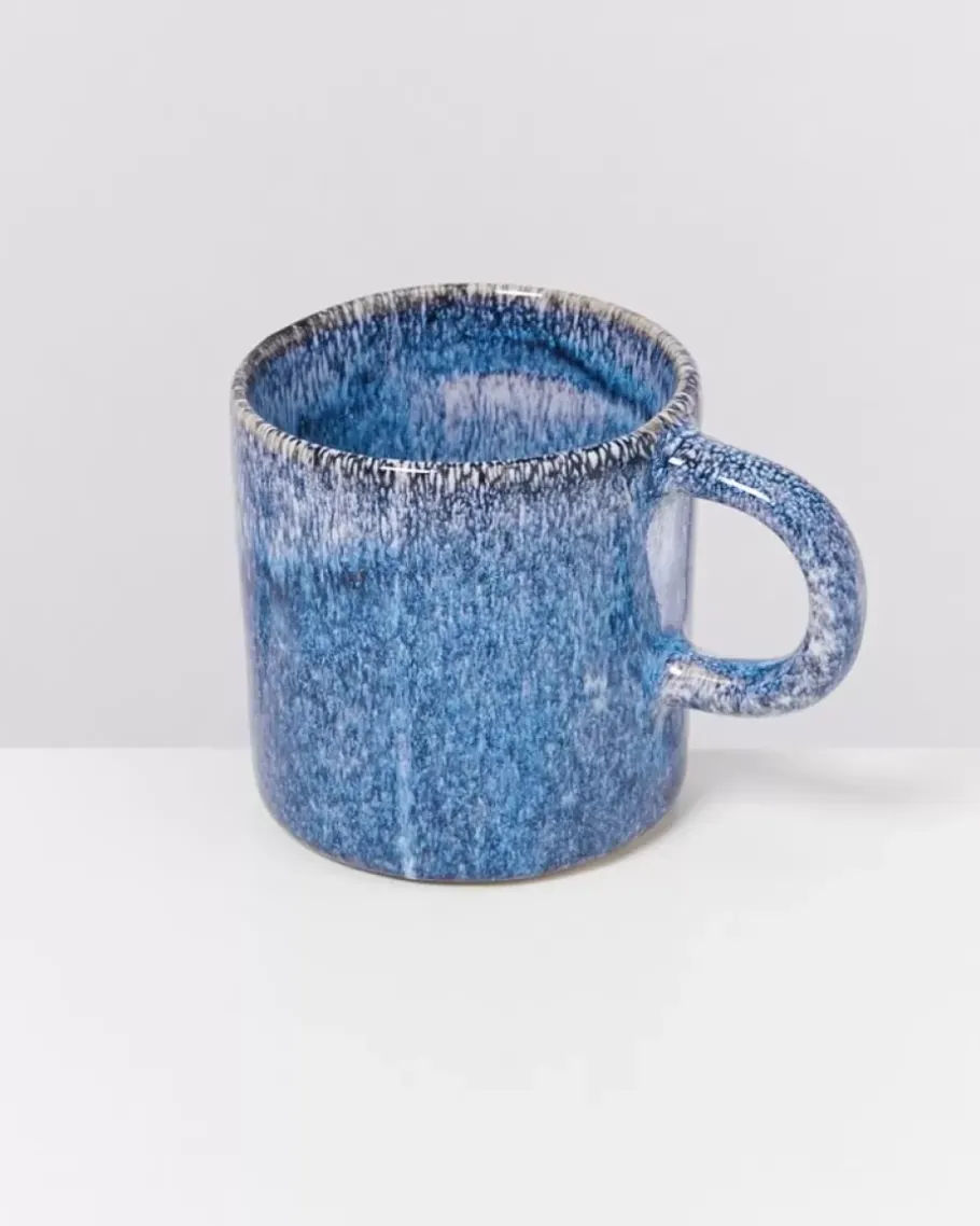 Motel a Miio 4 Teilige Sets^Cordoama 4Er Set Tasse Gros Blau Gesprenkelt