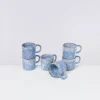 Motel a Miio Tassen & Becher Sets^Cordoama 6Er Set Tasse Klein Blau Gesprenkelt
