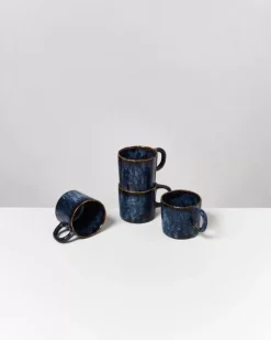 Motel a Miio 4 Teilige Sets^Cordoama 4Er Set Tasse Klein Dunkelblau