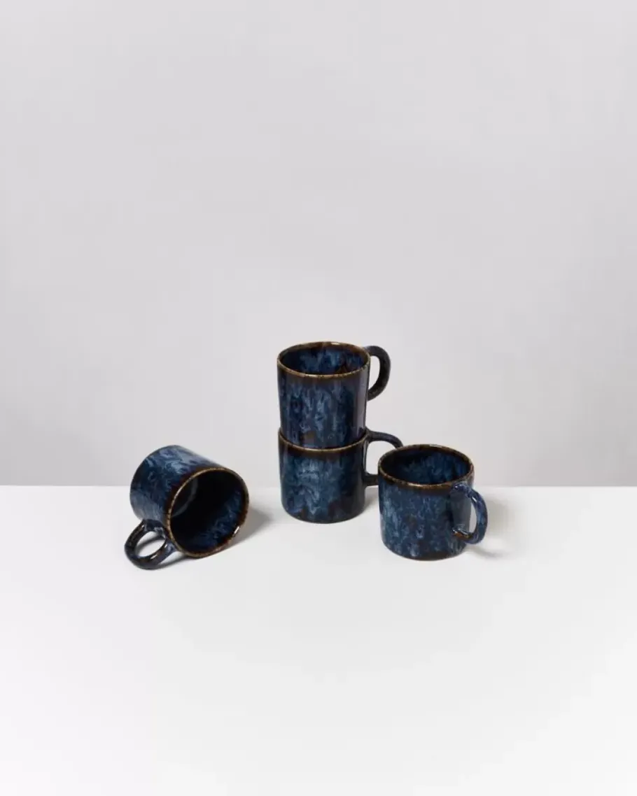 Motel a Miio 4 Teilige Sets^Cordoama 4Er Set Tasse Klein Dunkelblau