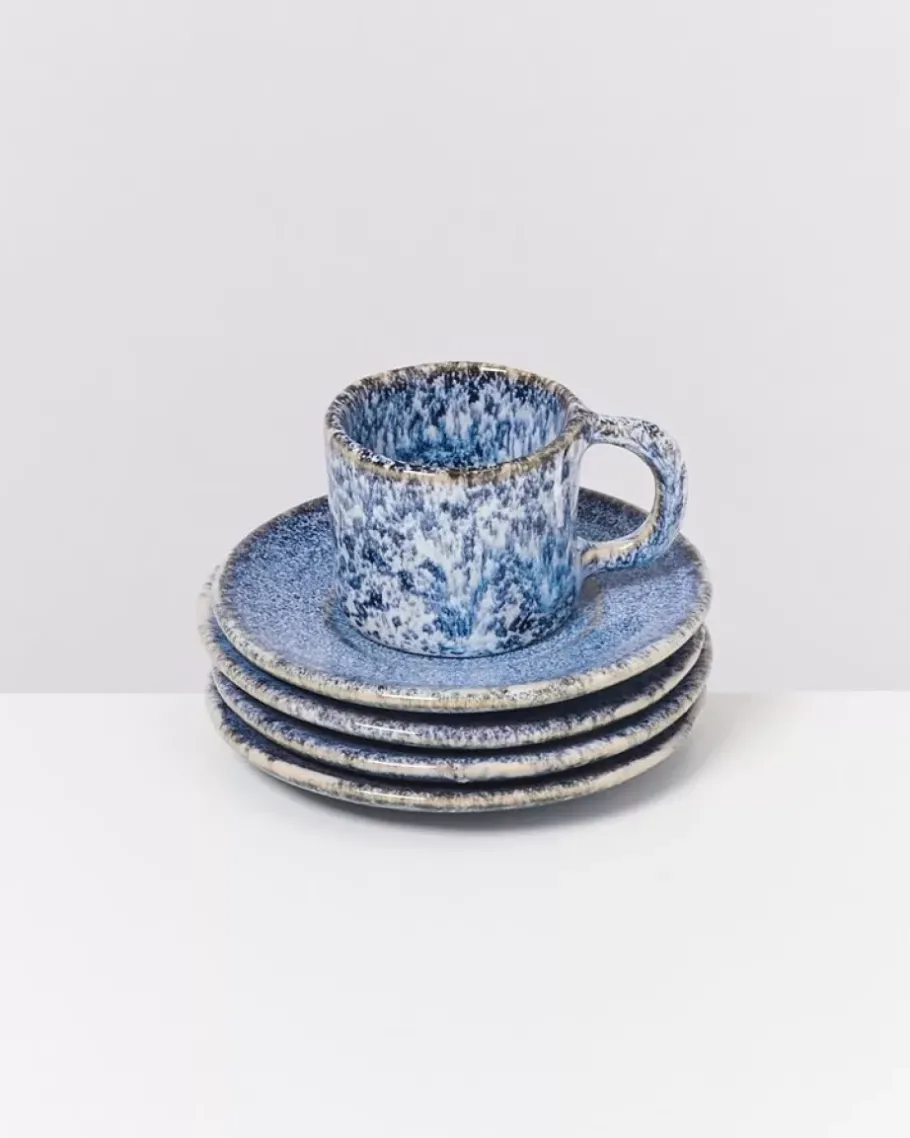 Motel a Miio Espressotassen^Cordoama Espresso-Untertasse Blau Gesprenkelt