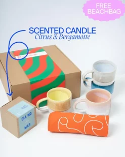 Motel a Miio Große Tassen^Geschenkbox - 4 X Coimbra Teetasse & 1 X Duftkerze