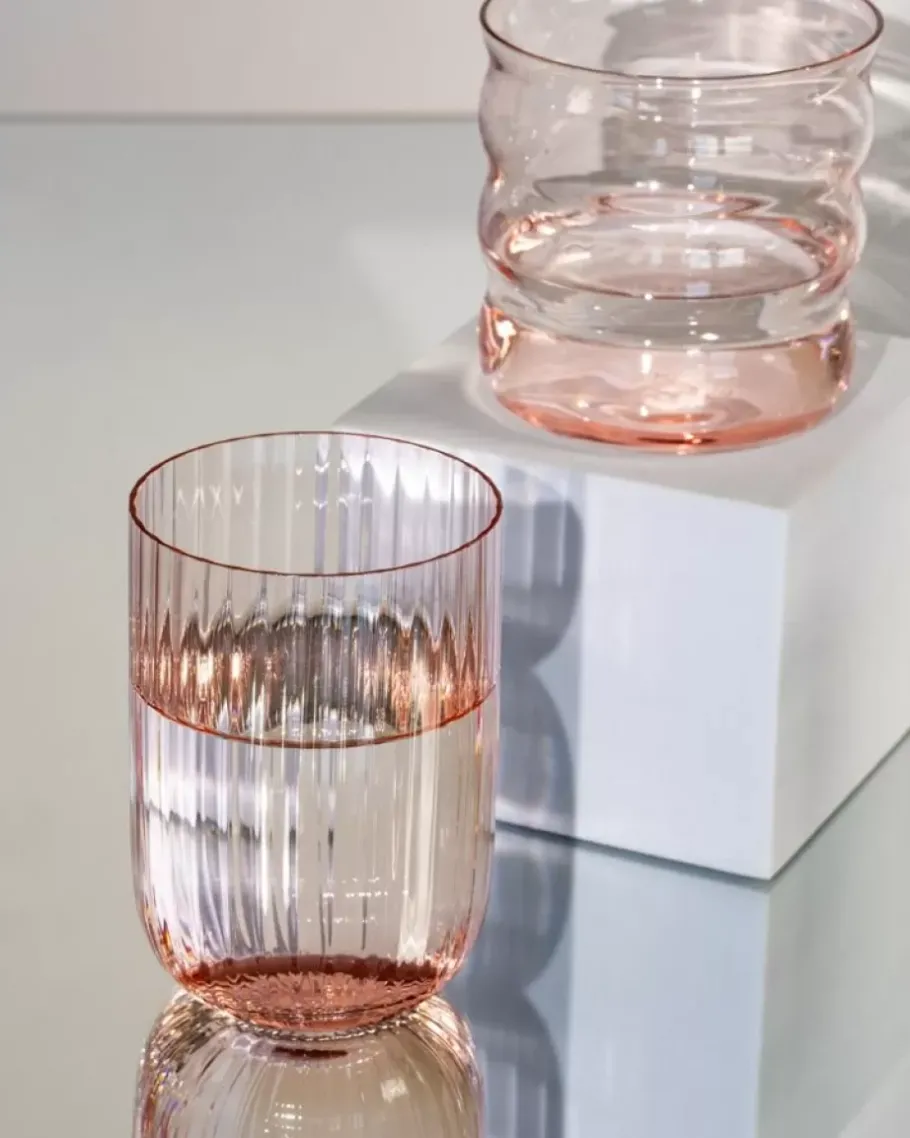 Motel a Miio Gläser^Joia Glas Riffled Pink Opal