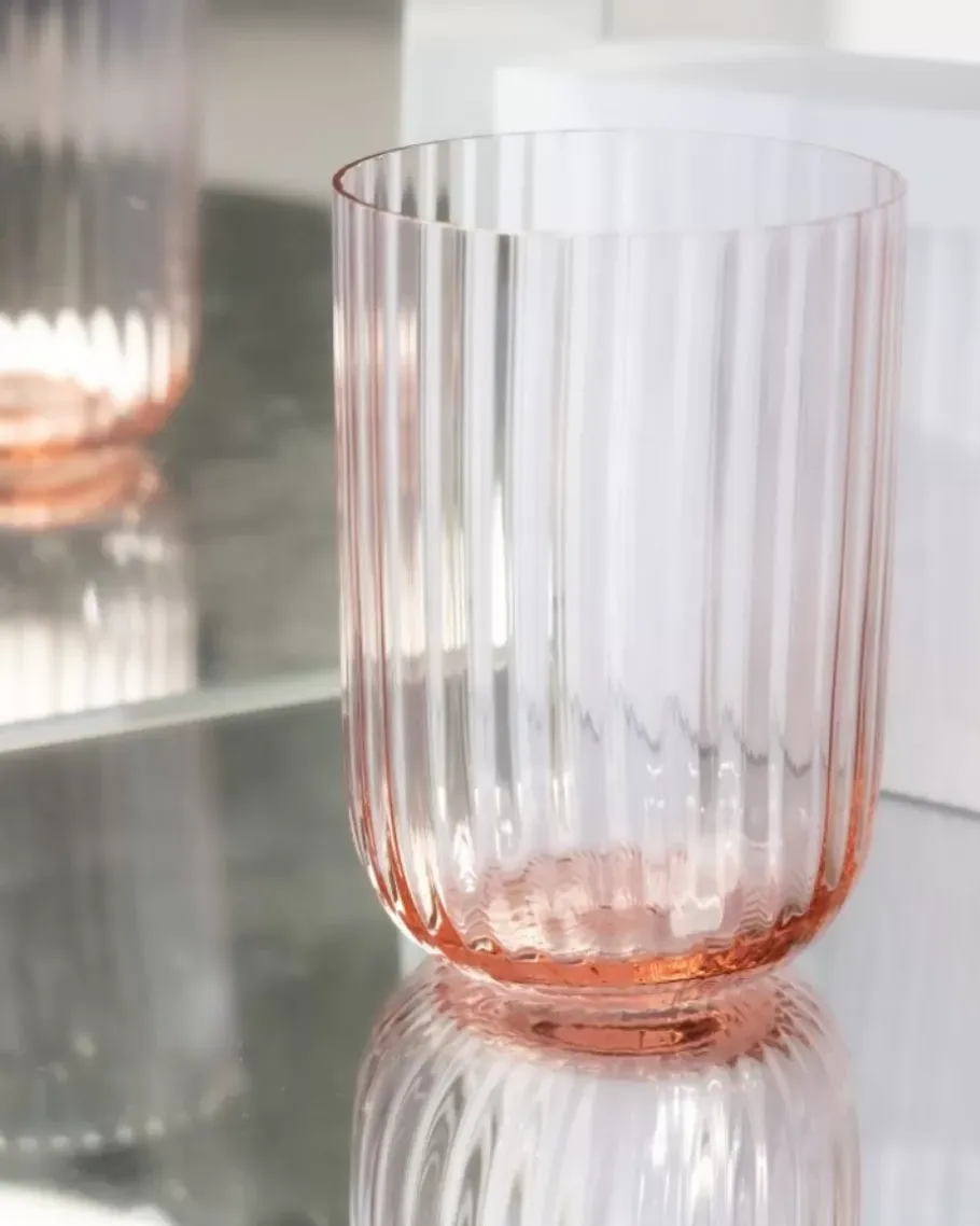 Motel a Miio Gläser^Joia Glas Riffled Pink Opal