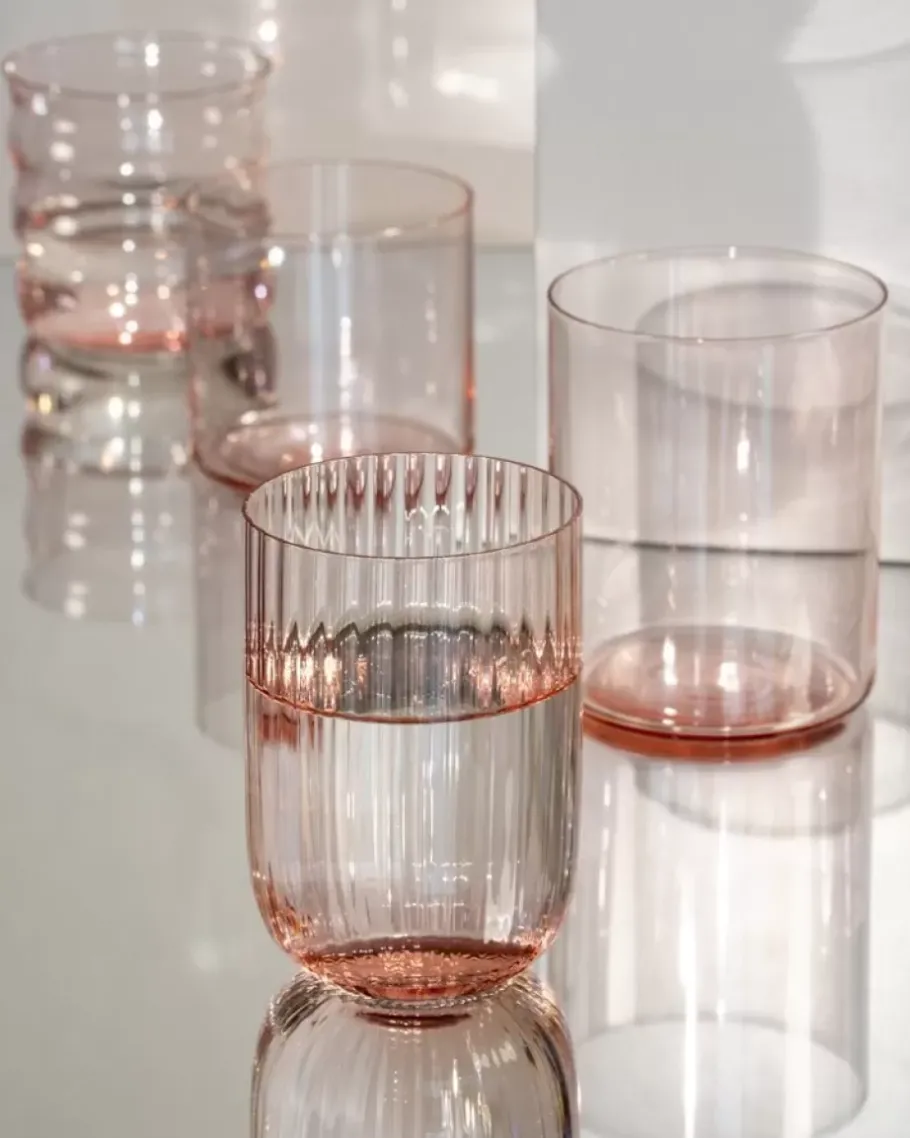 Motel a Miio Gläser^Joia Glas Riffled Pink Opal