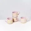 Motel a Miio Tassen & Becher Sets^Nodoa 4Er Set Tasse Rosa Gelb Gestreift