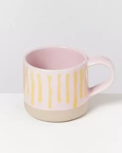 Motel a Miio Tassen & Becher Sets^Nodoa 4Er Set Tasse Rosa Gelb Gestreift