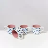Motel a Miio Tassen & Becher^Nodoa 4Er Set Tasse Rosa Mit Punkten