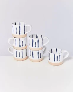 Motel a Miio 6 Teilige Sets^Nodoa 6Er Set Tasse Weis Blau