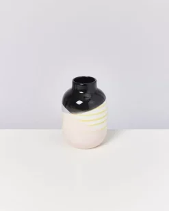 Motel a Miio Nuno M^Nuno Vase M Schwarz Rosa Gelb Gestreift