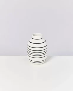 Motel a Miio Nuno M^Nuno Vase M Schwarz-Weis Gestreift