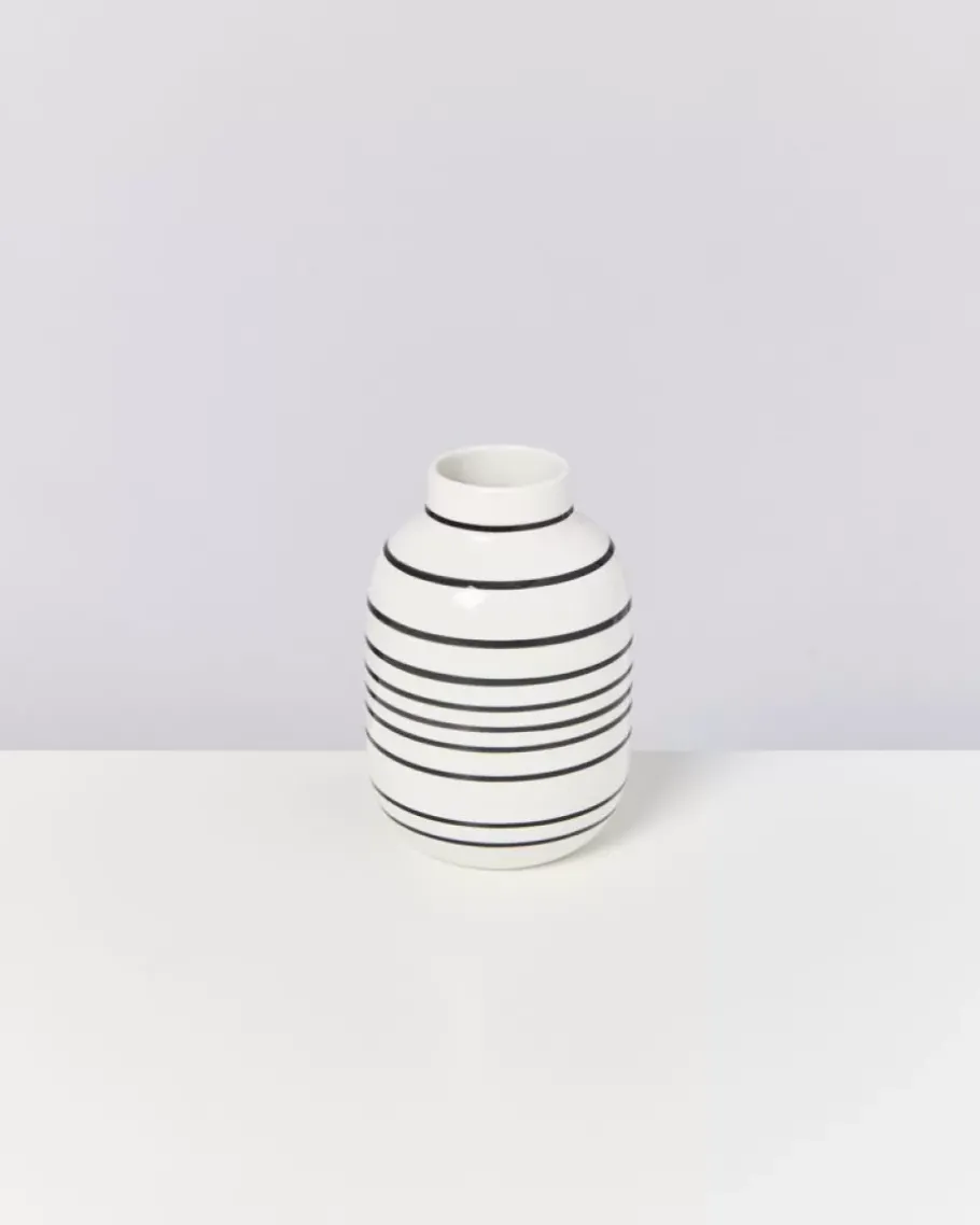 Motel a Miio Nuno M^Nuno Vase M Schwarz-Weis Gestreift