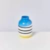Motel a Miio Nuno M^Nuno Vase M Schwarz-Weis Gestreift Mit Blau