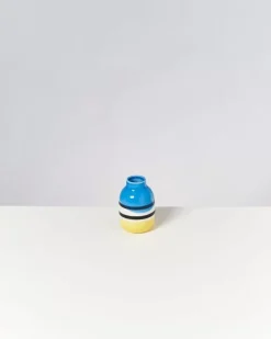 Motel a Miio Nuno S^Nuno Vase S Schwarz-Weis Gestreift Mit Blau