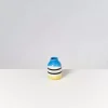 Motel a Miio Vasen^Nuno Vase S Schwarz-Weis Gestreift Mit Blau