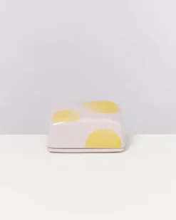 Motel a Miio Butterdosen^Seia Butterdose Rosa Gelb Gepunktet